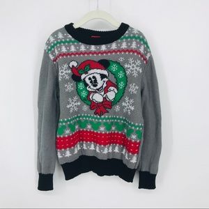 Disney Size 7 Gray Mickey Mouse Christmas Sweater